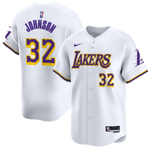 Men's Los Angeles Lakers Vapor Baseball Jersey - All Stitched Association  Magic Johnson 32