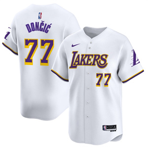 Men's Los Angeles Lakers Vapor Baseball Jersey - All Stitched Association Luka Don?i? 77