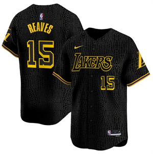 Men's Los Angeles Lakers Vapor Baseball Jersey - All Stitched Black Mamba Austin Reaves
