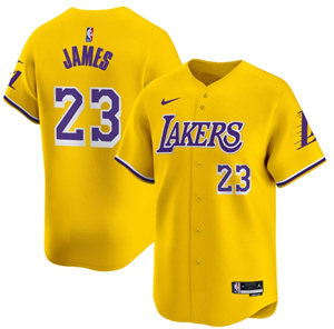 Men's Los Angeles Lakers Vapor Baseball Jersey - All Stitched Icon  LeBron James 23