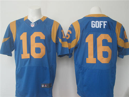 Men's Los Angeles Rams #16 Jared Goff Nike Royal Blue Elite 2016 Draft Pick Jersey