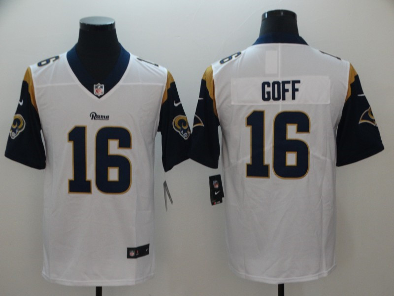 Men's Los Angeles Rams #16 Jared Goff Nike White Limited Jersey