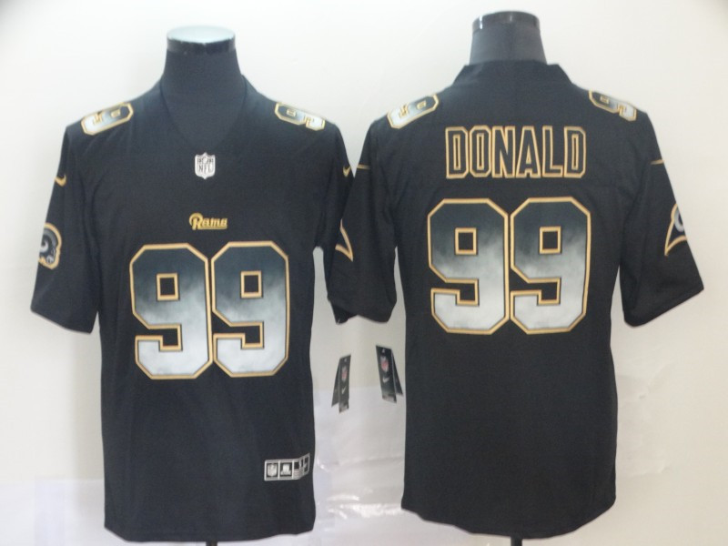 Men's Los Angeles Rams #99 Aaron Donald NFL TEAMS Black Smoke Fashion Limited Jersey