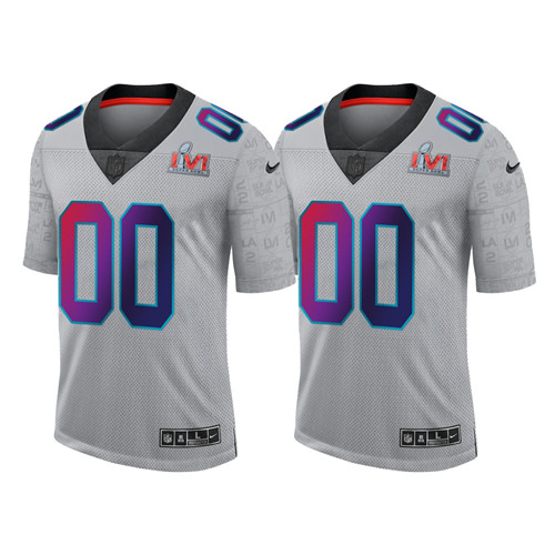 Men's Los Angeles Rams Active Player Custom 2022 Grey Super Bowl LVI Limited Stitched Jersey