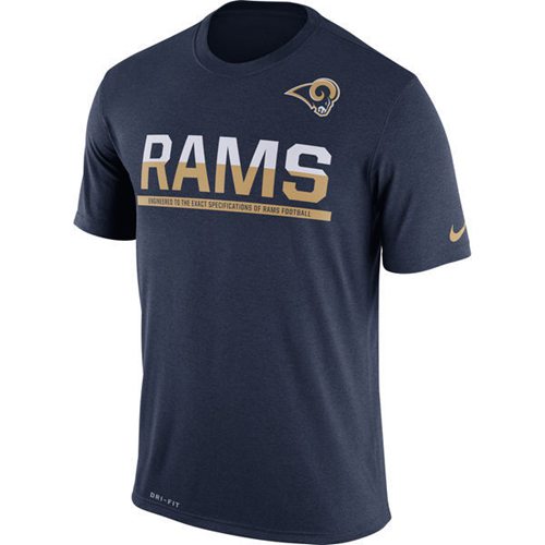 Men's Los Angeles Rams Nike Practice Legend Performance T-Shirt Navy