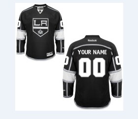 Men's Los angeles kings customized hockey Black jersey