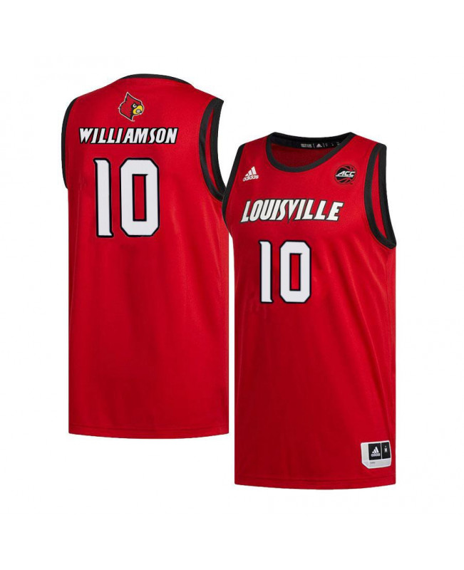Men's Louisville Cardinals #10 Samuell Williamson Adidas  2019-20 Retro Red Basketball Jersey