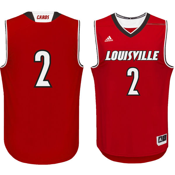 Men's Louisville Cardinals #2 Red Basketball Jersey