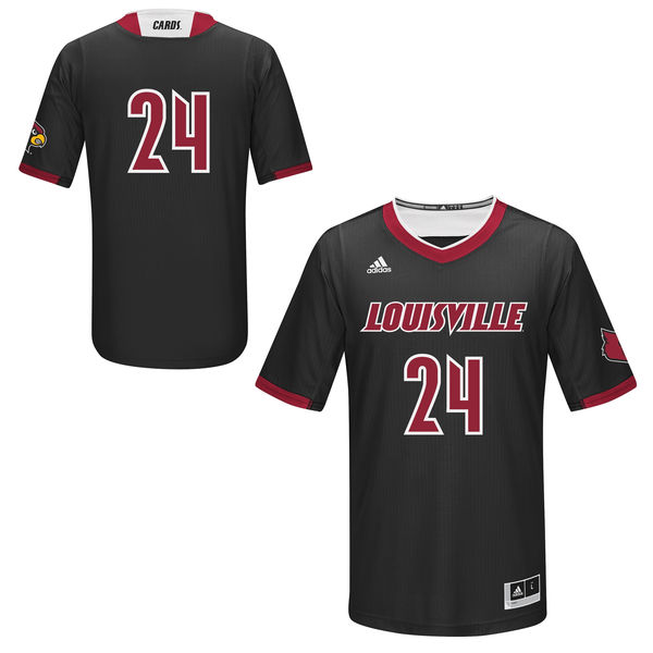 Men's Louisville Cardinals #24 Black Basketball Jersey
