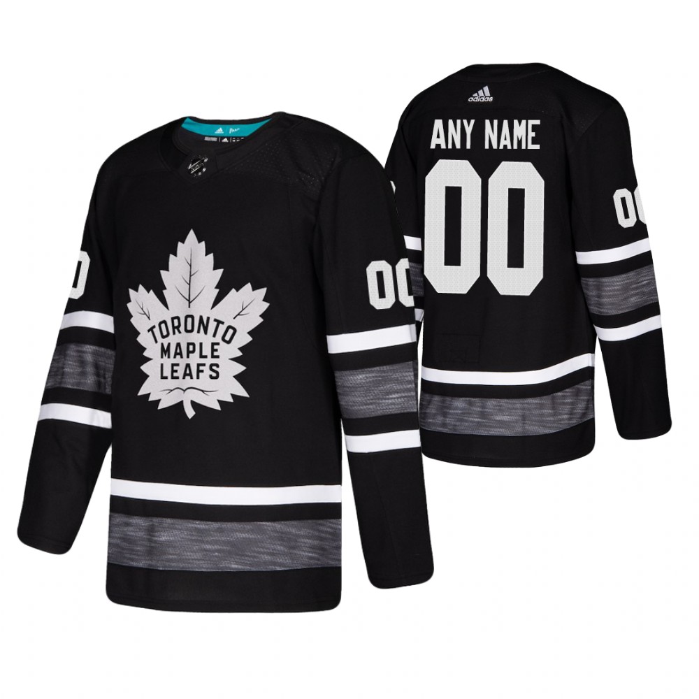 Men's Maple Leafs #00 Custom Black 2019 NHL All-Star Jersey