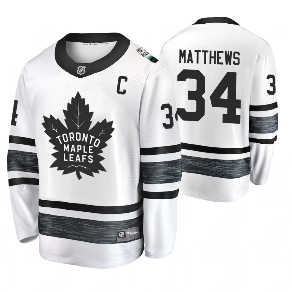 Men's Maple Leafs #34 Auston Matthews White 2019 NHL All-Star Jersey