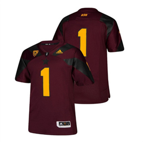 Men's Maroon Adidas College Football Arizona State Sun Devils Premier Jersey
