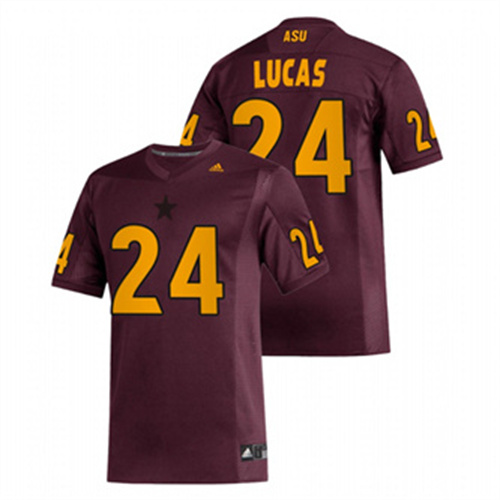 Men's Maroon Arizona State Sun Devils Chase Lucas Replica College Football Jersey