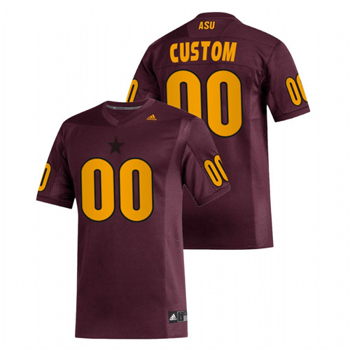 Men's Maroon Arizona State Sun Devils Custom Replica Football Jersey