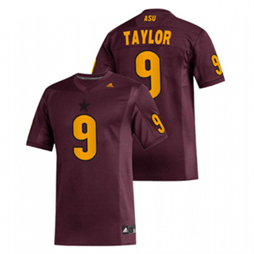 Men's Maroon Arizona State Sun Devils D.J. Taylor Replica Football Jersey