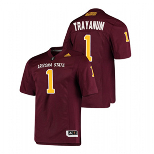 Men's Maroon Arizona State Sun Devils DeaMonte Trayanum College Football Premier Jersey