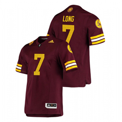 Men's Maroon Arizona State Sun Devils Ethan Long Premier Football Jersey