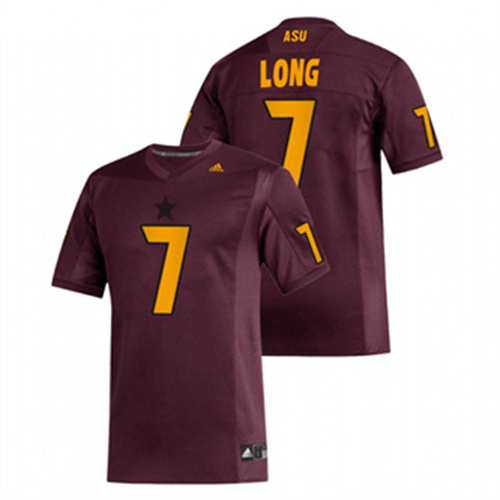 Men's Maroon Arizona State Sun Devils Ethan Long Replica Football Jersey