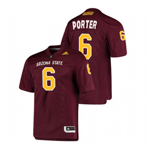 Men's Maroon Arizona State Sun Devils Geordon Porter College Football Premier Jersey