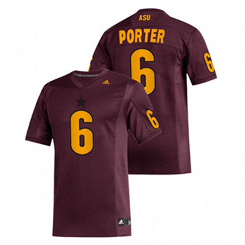 Men's Maroon Arizona State Sun Devils Geordon Porter Replica College Football Jersey
