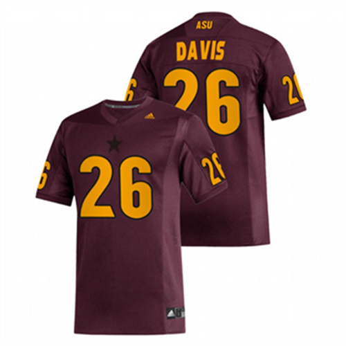 Men's Maroon Arizona State Sun Devils Keith Davis Replica Football Jersey