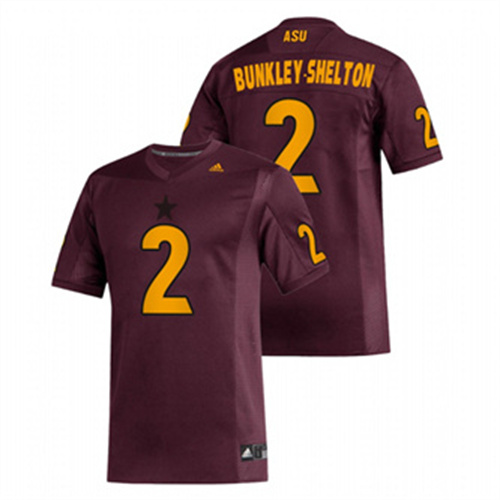 Men's Maroon Arizona State Sun Devils LV Bunkley-Shelton Replica College Football Jersey