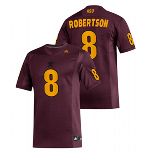 Men's Maroon Arizona State Sun Devils Merlin Robertson Replica College Football Jersey