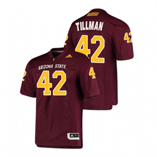 Men's Maroon Arizona State Sun Devils Pat Tillman College Football Premier Jersey