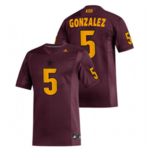 Men's Maroon Arizona State Sun Devils Zane Gonzalez Replica Football Jersey