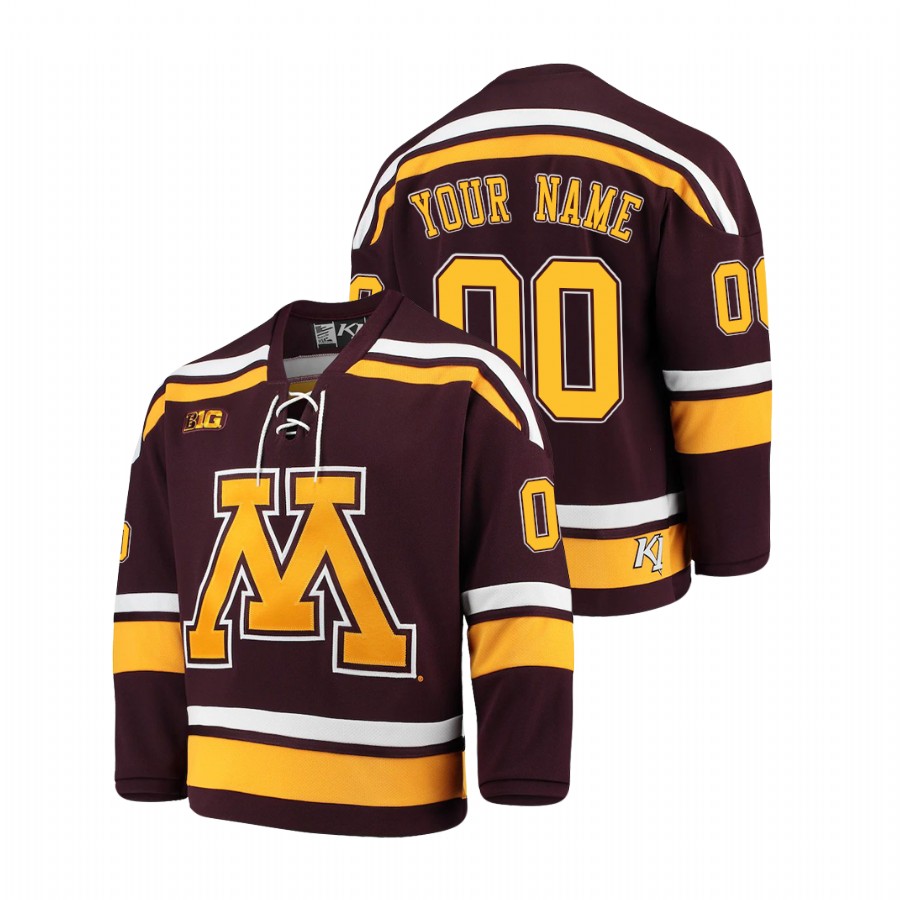 Men's Maroon Minnesota Golden Gophers Custom 2021 Big Ten Hockey Tournament Champions Replica Jersey