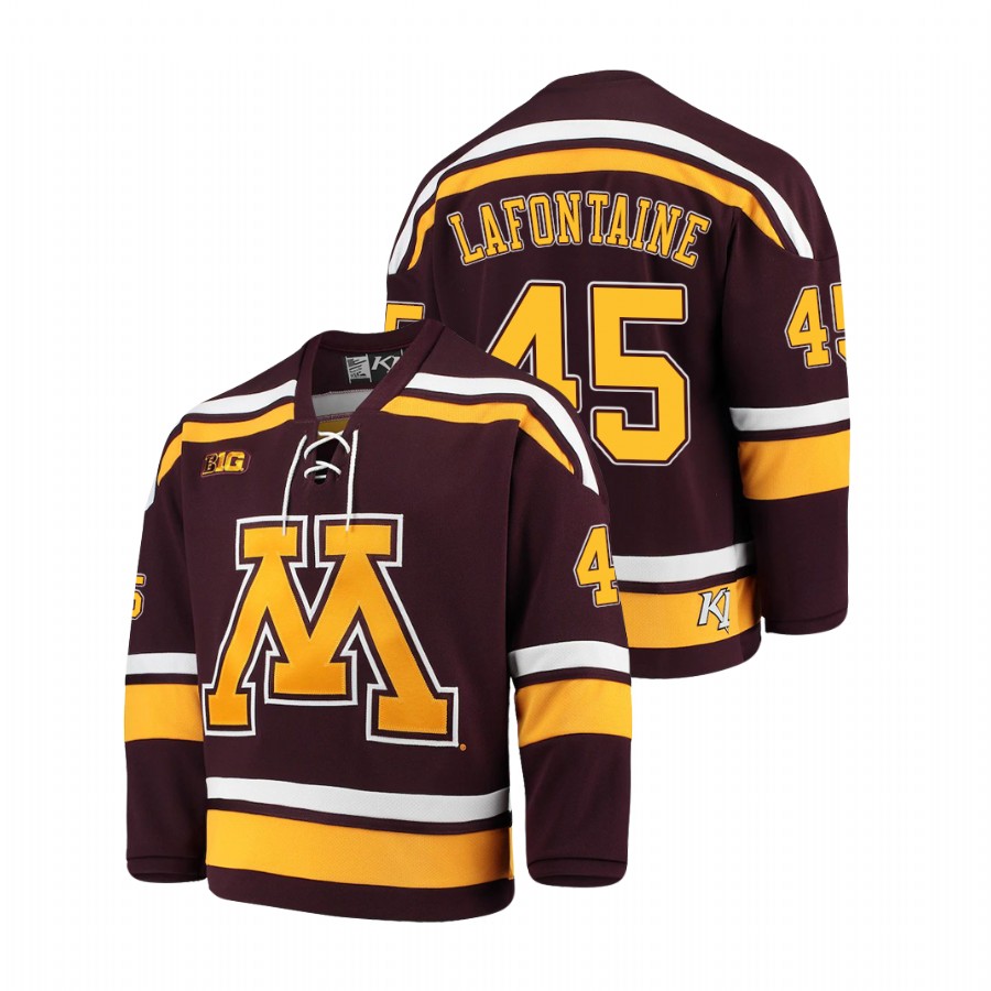 Men's Maroon Minnesota Golden Gophers Jack LaFontaine 2021 Big Ten Hockey Tournament Champions Replica Jersey