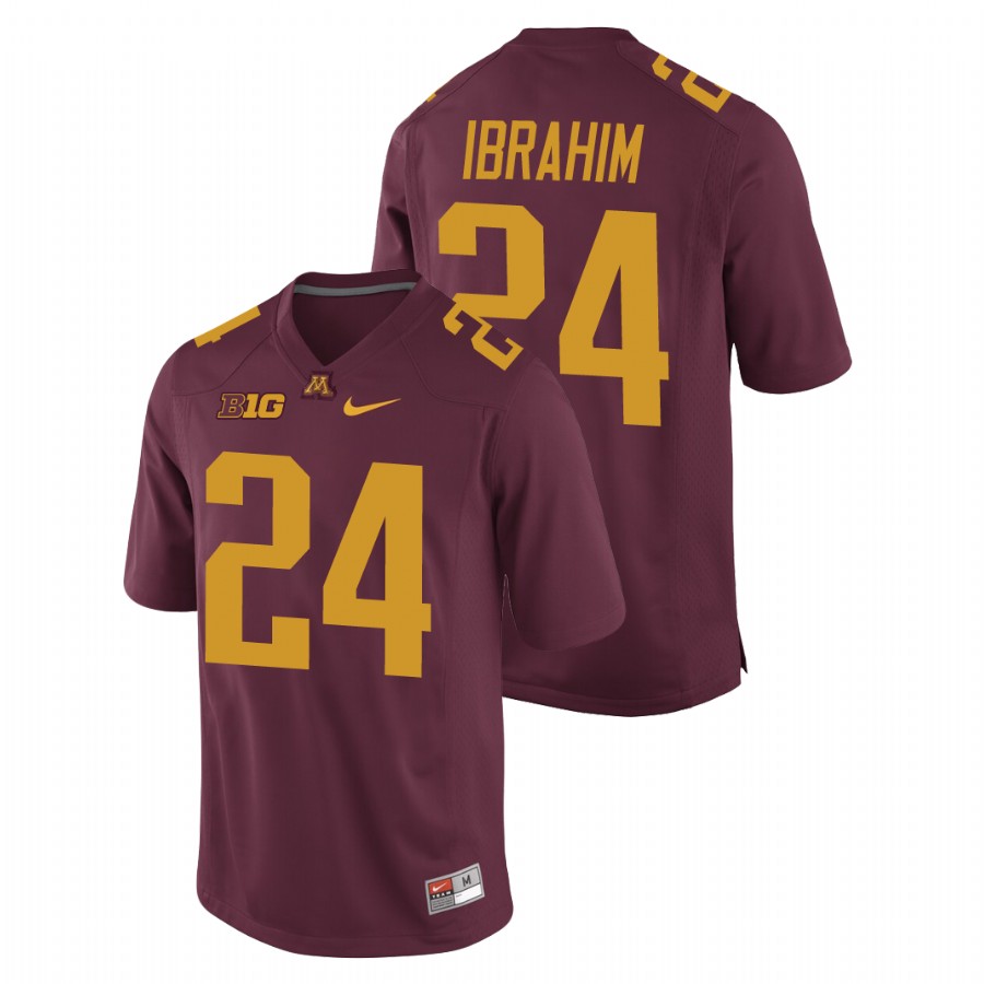 Men's Maroon Minnesota Golden Gophers Mohamed Ibrahim Replica College Football Jersey
