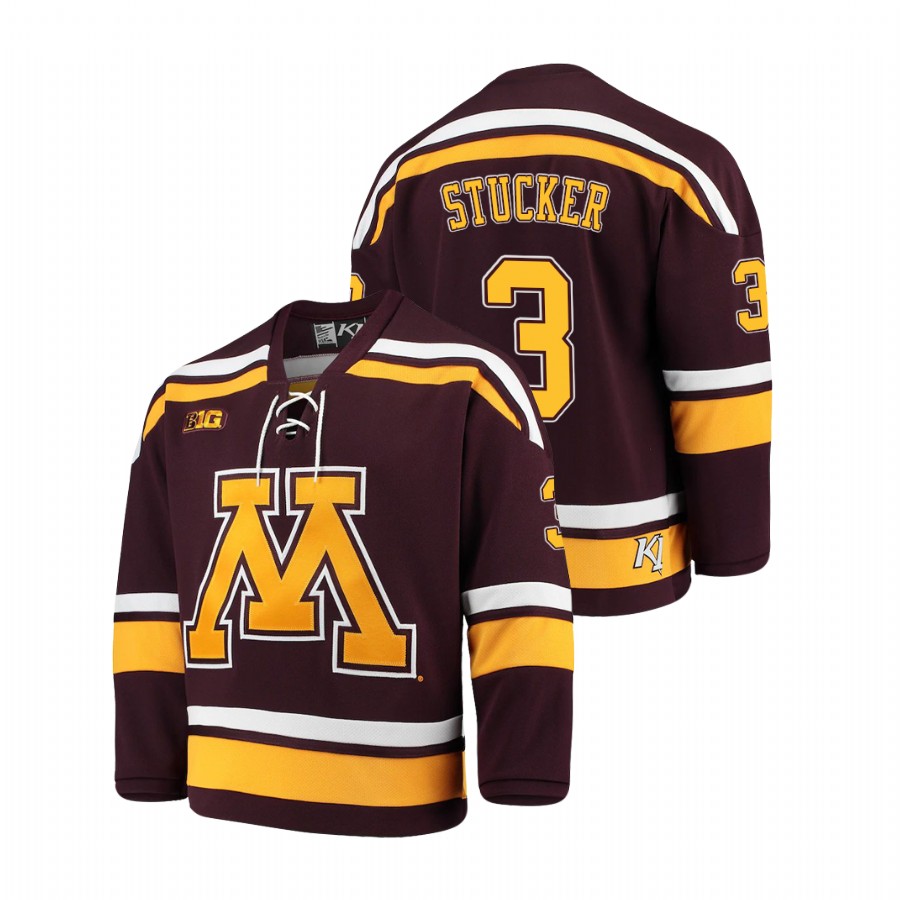 Men's Maroon Minnesota Golden Gophers Robbie Stucker 2021 Big Ten Hockey Tournament Champions Replica Jersey