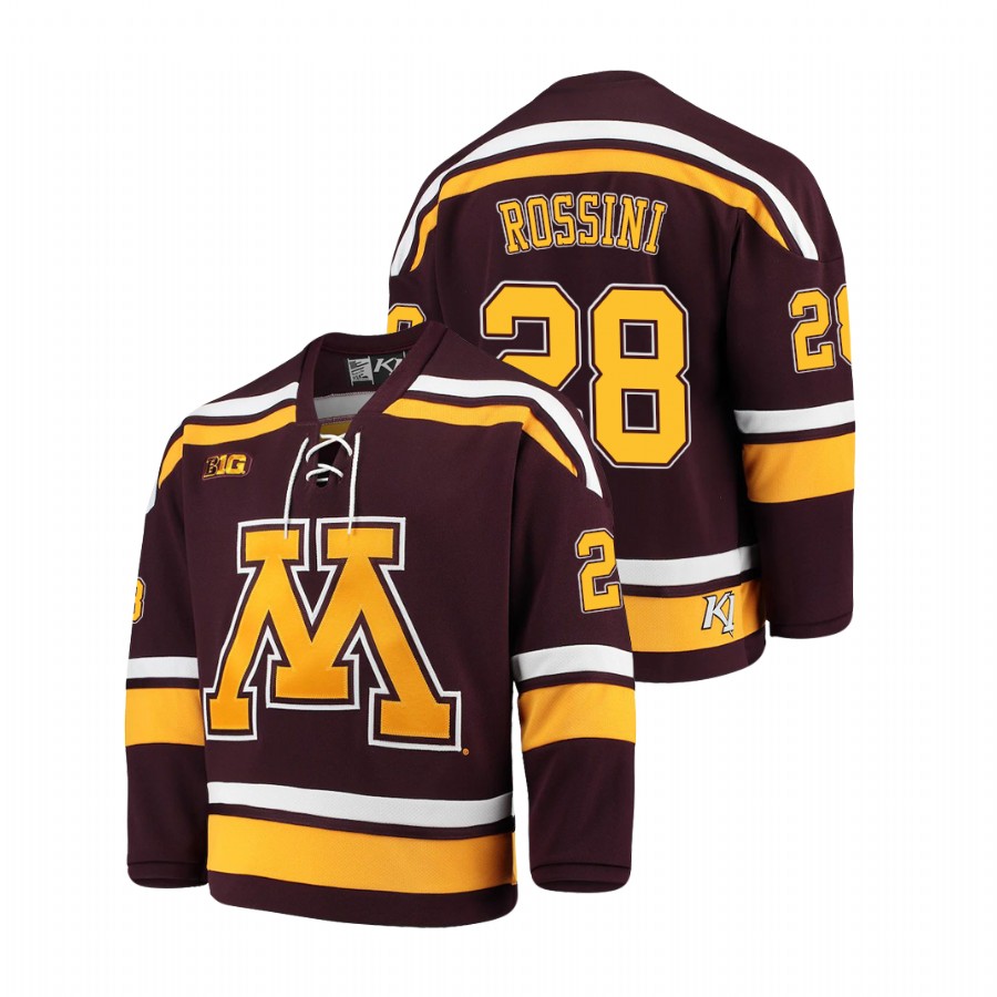 Men's Maroon Minnesota Golden Gophers Sam Rossini 2021 Big Ten Hockey Tournament Champions Replica Jersey