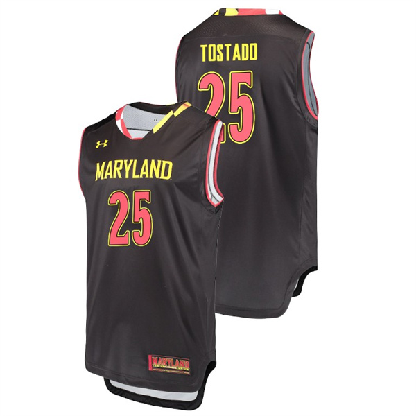 Men's Maryland Terrapins Black Alex Tostado College Basketball Replica Jersey Men's Jersey Maryland Terrapins Black Alex Tostado Basketball Replica Jersey
