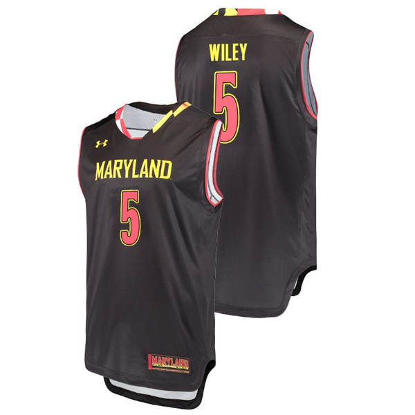 Men's Maryland Terrapins Black Dion Wiley College Basketball Replica Jersey Men's Jersey Maryland Terrapins Black Dion Wiley Basketball Replica Jersey