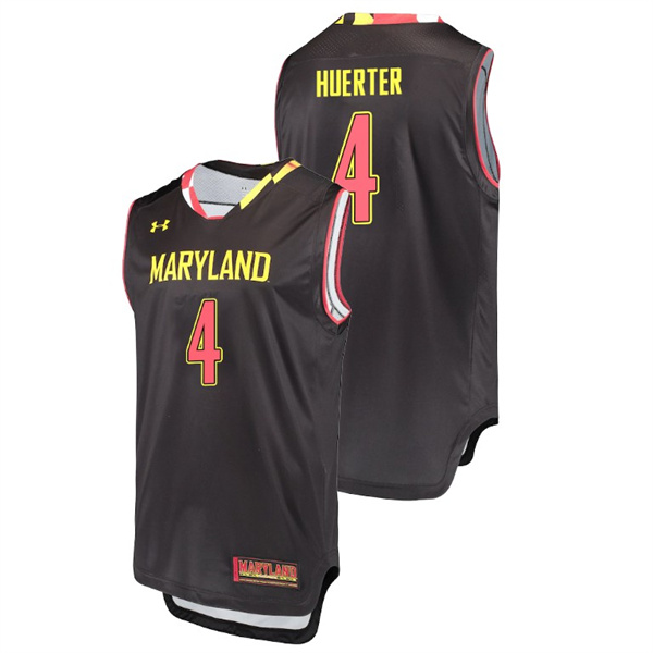 Men's Maryland Terrapins Black Kevin Huerter College Basketball Replica Jersey Men's Jersey Maryland Terrapins Black Kevin Huerter Basketball Replica Jersey