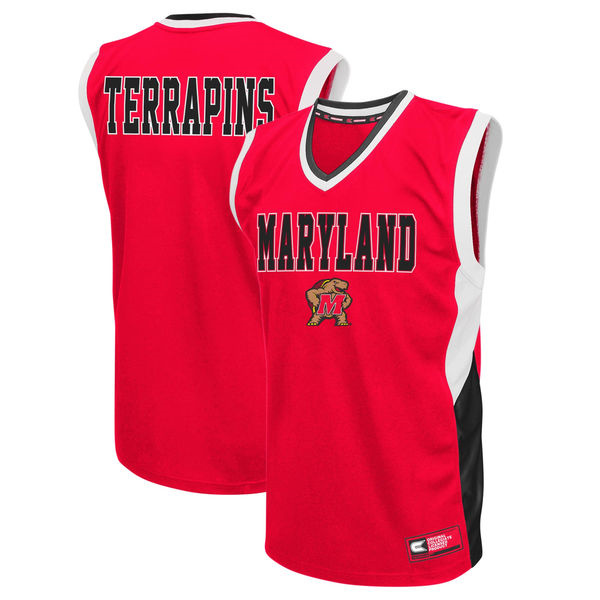 Men's Maryland Terrapins Red Colosseum Fadeaway Basketball Jersey Men's Jersey Maryland Terrapins Red Colosseum Fadeaway Basketball Jersey