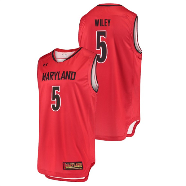 Men's Maryland Terrapins Red Dion Wiley College Basketball Replica Jersey Men's Jersey Maryland Terrapins Red Dion Wiley Basketball Replica Jersey
