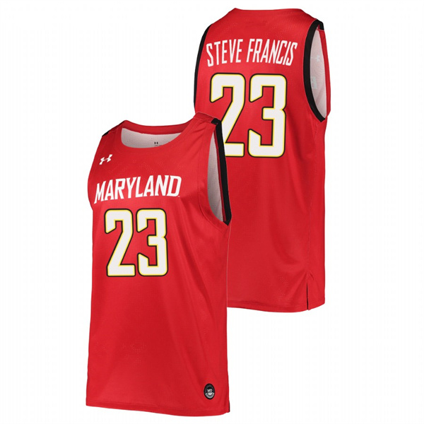 Men's Maryland Terrapins Steve Francis Hardwood Classics Basketball Jersey Red Men's Jersey Maryland Terrapins Steve Francis Red Hardwood Classics Basketball Jersey