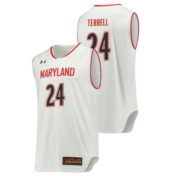 Men's Maryland Terrapins White Andrew Terrell College Basketball Replica Jersey Men's Jersey Maryland Terrapins White Andrew Terrell Basketball Replica Jersey