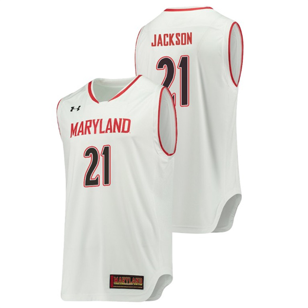 Men's Maryland Terrapins White Justin Jackson College Basketball Replica Jersey Men's Jersey Maryland Terrapins White Justin Jackson Basketball Replica Jersey