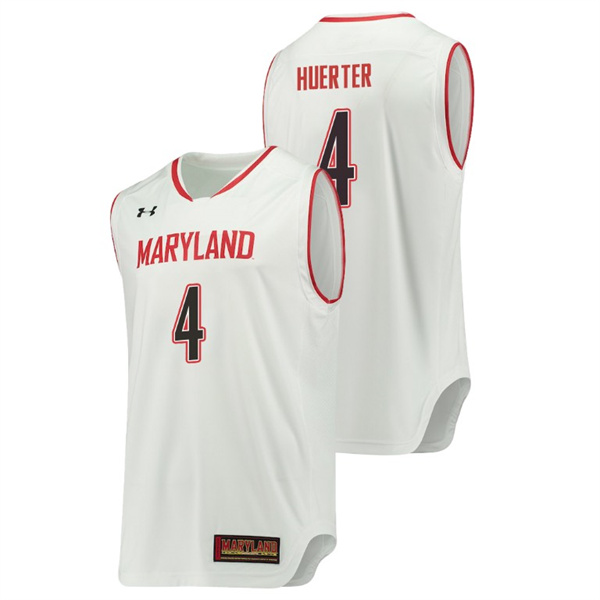 Men's Maryland Terrapins White Kevin Huerter College Basketball Replica Jersey Men's Jersey Maryland Terrapins White Kevin Huerter Basketball Replica Jersey