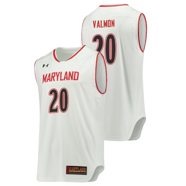 Men's Maryland Terrapins White Travis Valmon College Basketball Replica Jersey Men's Jersey Maryland Terrapins White Travis Valmon Basketball Replica Jersey