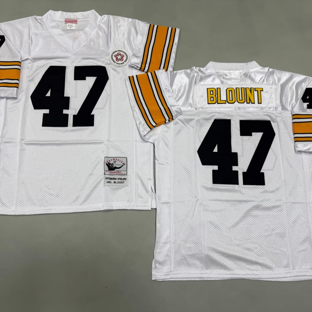 Men's Mel Blount White Pittsburgh Steelers
