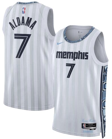 Men's Memphis Grizzlies #7 Santi Aldama Gray 2025-26 City Edition Swingman Stitched Jersey