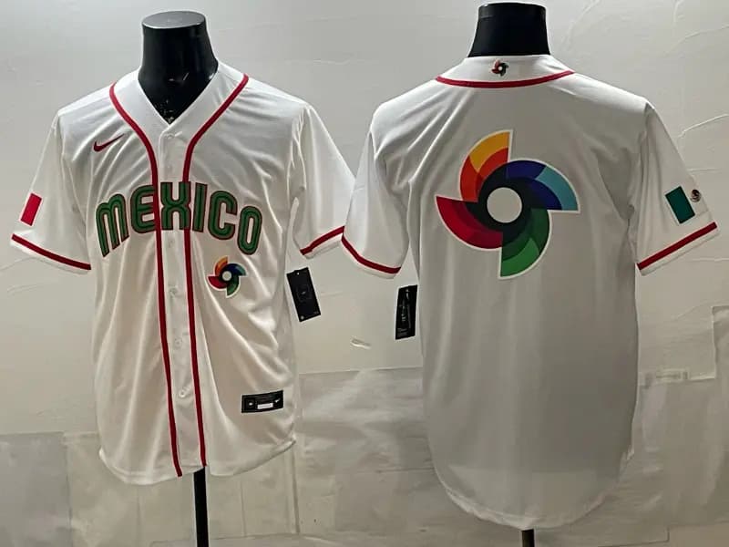 Men's Mexico Baseball Nike White 2026 World Baseball Classic   Jersey