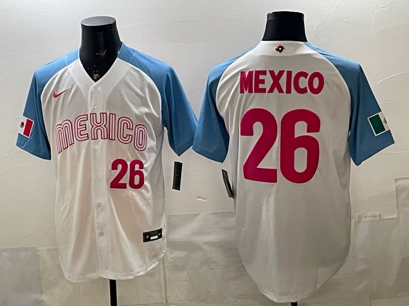 Men's Mexico Baseball Nike White 2026 World Baseball Classic  Jersey