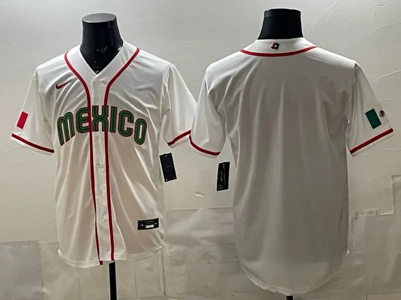 Men's Mexico Baseball Nike White 2026 World Baseball Classic Home Pick-A-Player Jersey