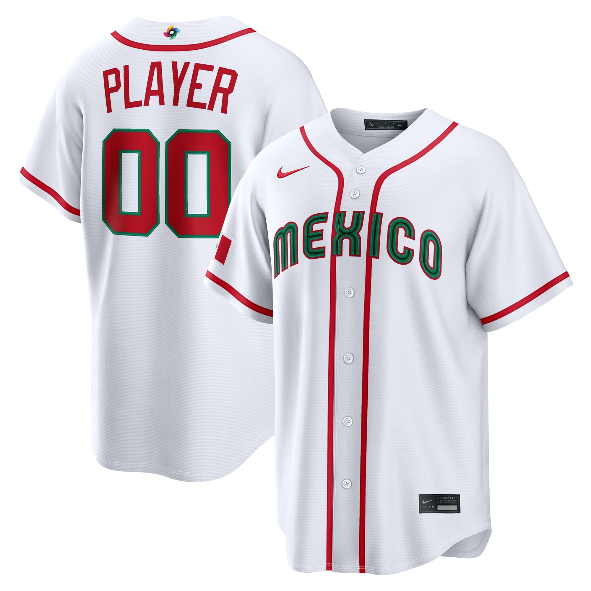 Men's Mexico Baseball Nike White 2026 World Baseball Classic Home Pick-A-Player Jersey